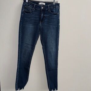 KanCan Deep Indigo Cropped Jeans
